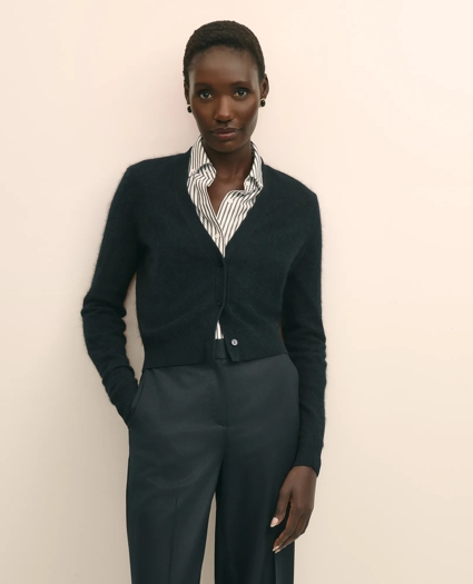 Wool-Cashmere Blend Cropped Cardigan, image 2