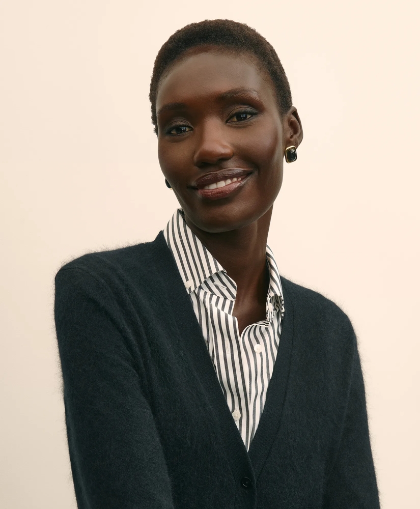 Wool-Cashmere Blend Cropped Cardigan, image 3