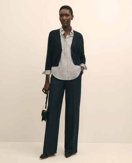 Wool-Cashmere Blend Cropped Cardigan, image 4