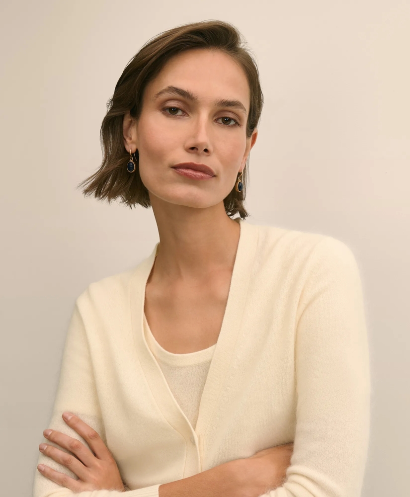 Wool-Cashmere Blend Cropped Cardigan, image 3