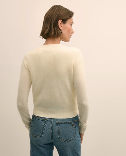 Wool-Cashmere Blend Cropped Cardigan, image 4