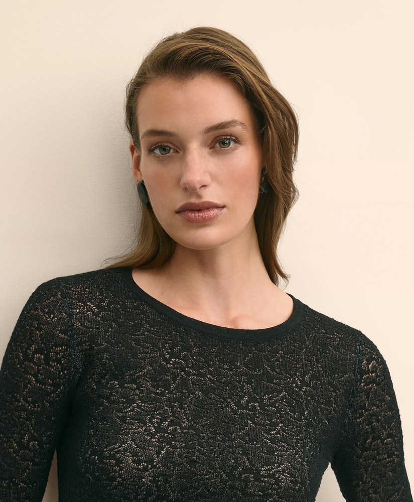 Merino Wool Lace Sweater, image 3