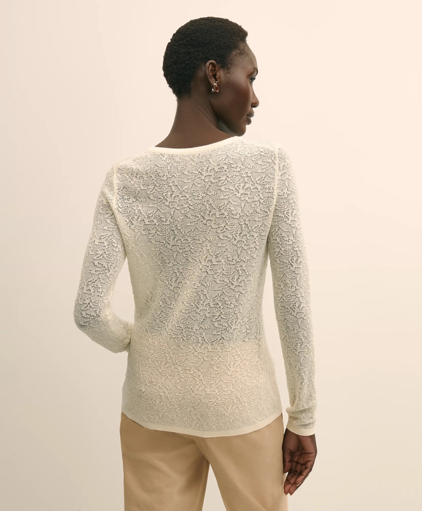 Merino Wool Lace Sweater, image 4
