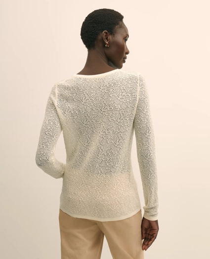 Merino Wool Lace Sweater, image 4