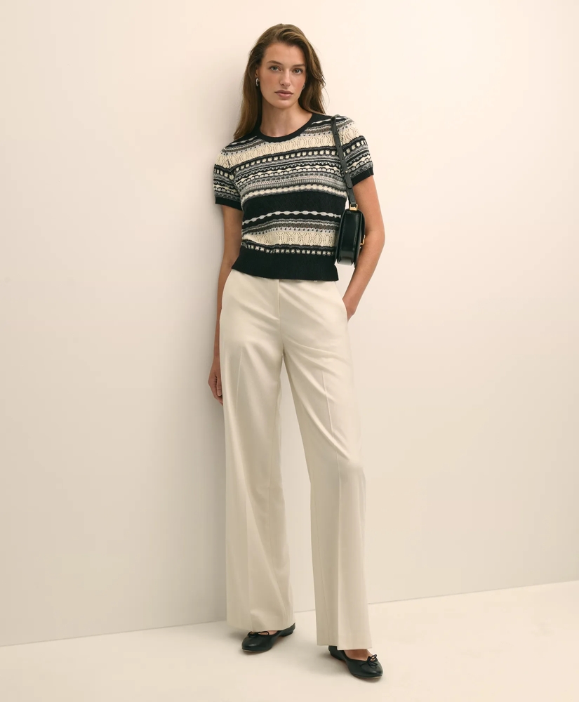 Merino Wool Pointelle Sweater Shell, image 2