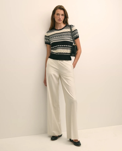 Merino Wool Pointelle Sweater Shell, image 2