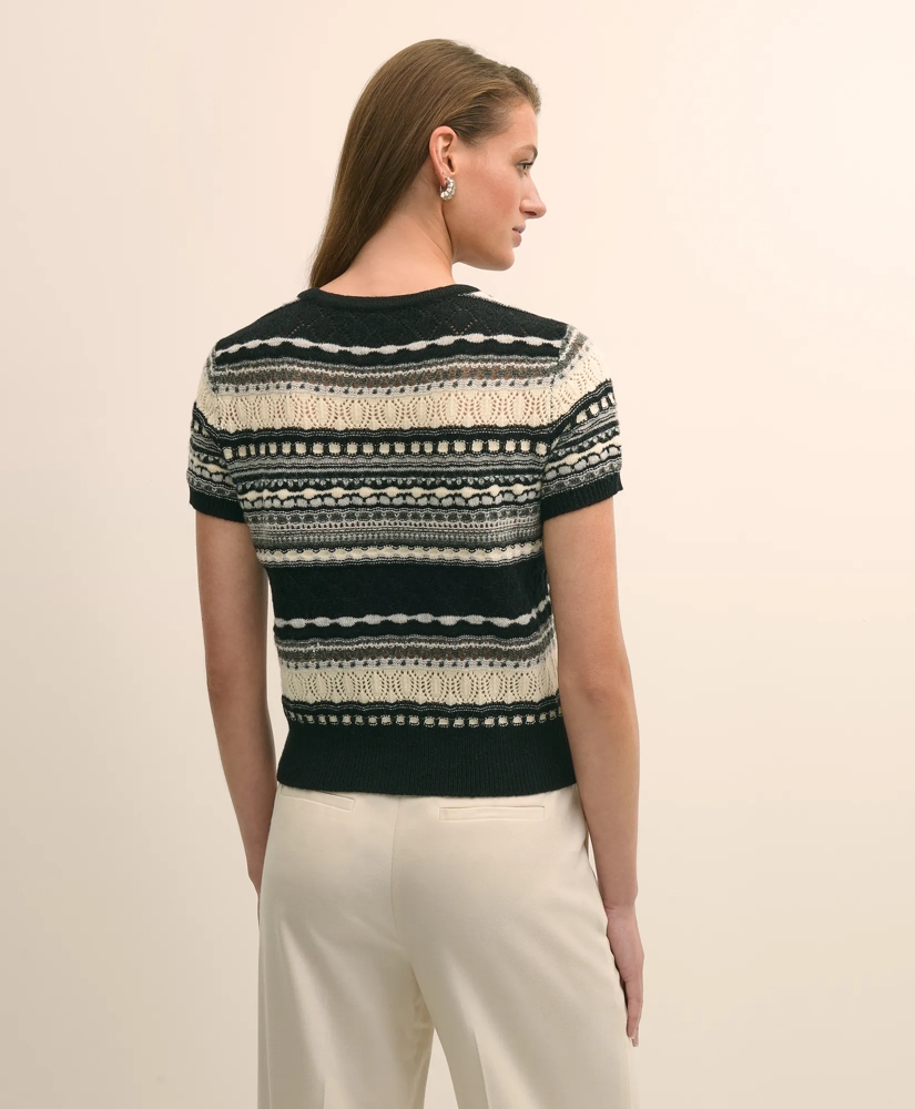 Merino Wool Pointelle Sweater Shell, image 4