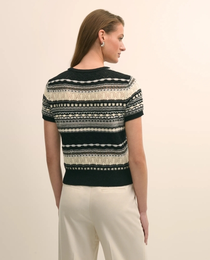 Merino Wool Pointelle Sweater Shell, image 4