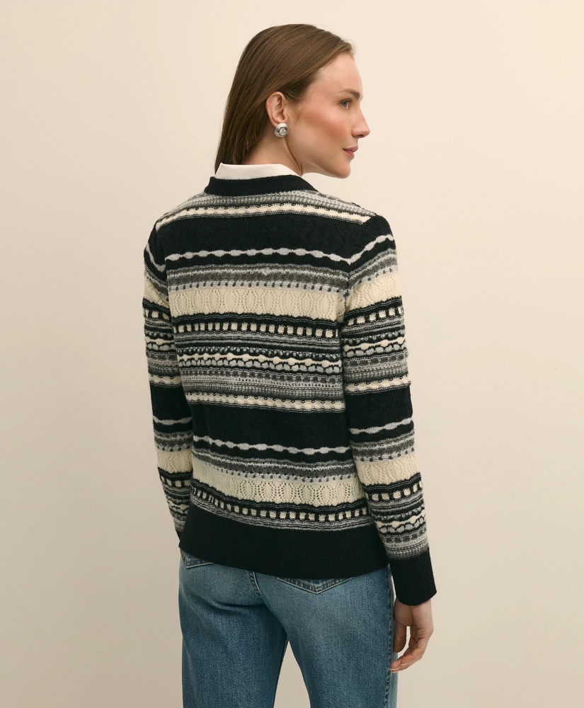 Merino Wool Pointelle Cardigan, image 4