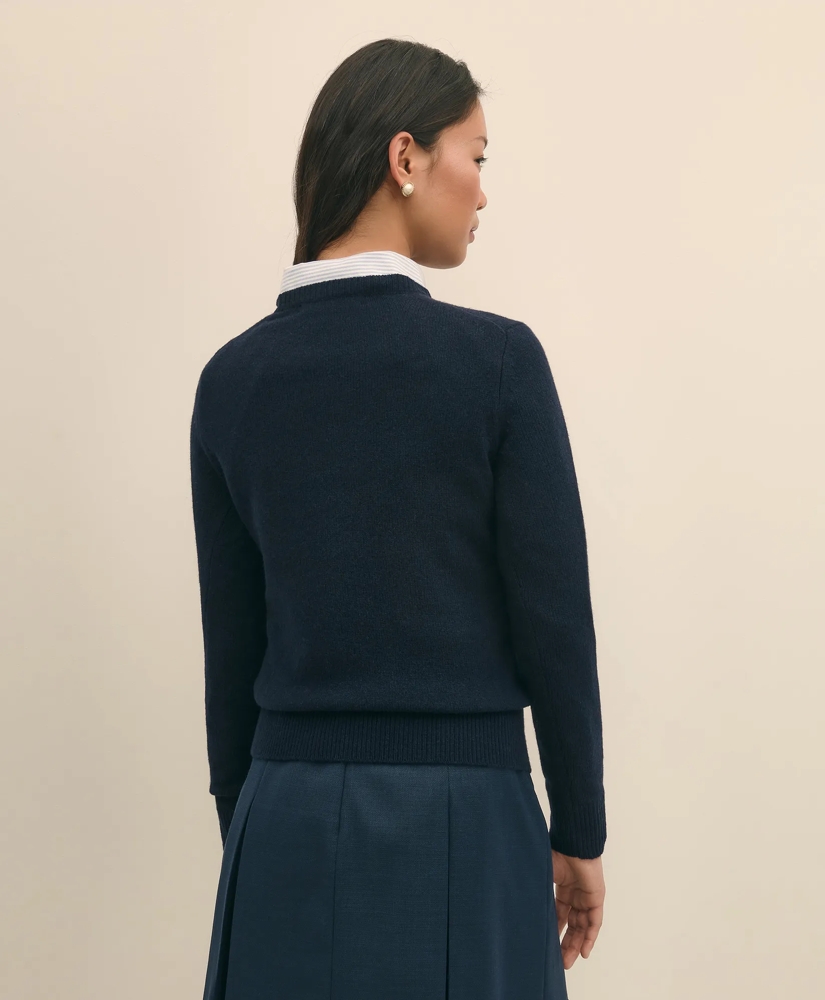 Women's Lunar New Year Merino-Wool-Blend Intarsia Crewneck Sweater, image 4