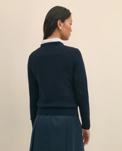 Women's Lunar New Year Merino-Wool-Blend Intarsia Crewneck Sweater, image 4