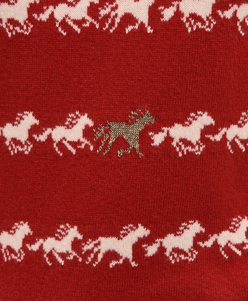 Women's Lunar New Year Merino-Wool-Blend Crewneck Sweater, image 4