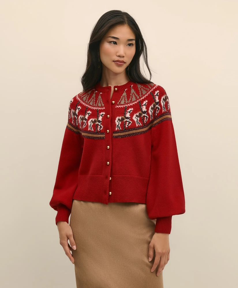 Women's Lunar New Year Merino-Wool-Blend Cardigan, image 1