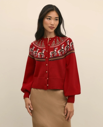 Women's Lunar New Year Merino-Wool-Blend Cardigan, image 1