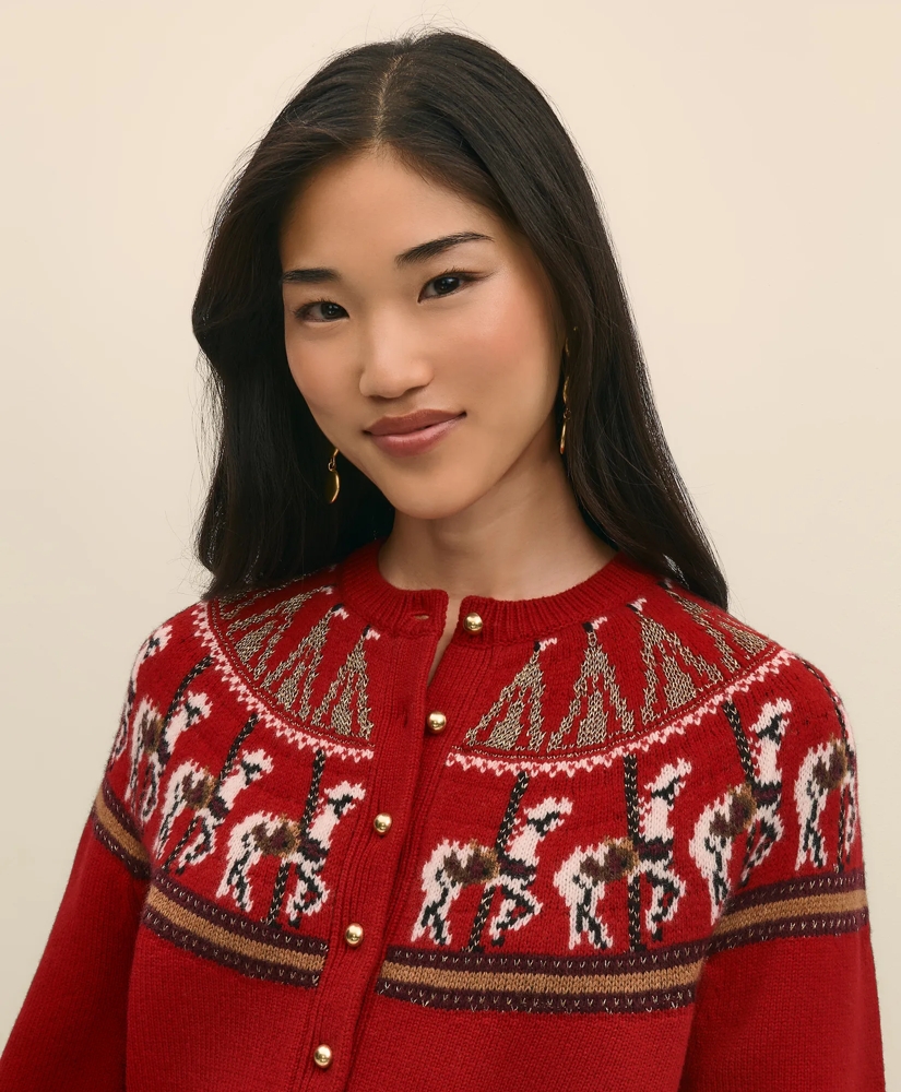 Women's Lunar New Year Merino-Wool-Blend Cardigan, image 3