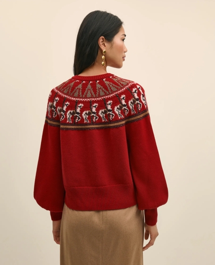 Women's Lunar New Year Merino-Wool-Blend Cardigan, image 4