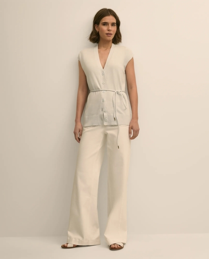 Supima&reg; Cotton Relaxed Sweater Vest, image 1