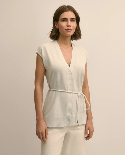 Supima&reg; Cotton Relaxed Sweater Vest, image 2