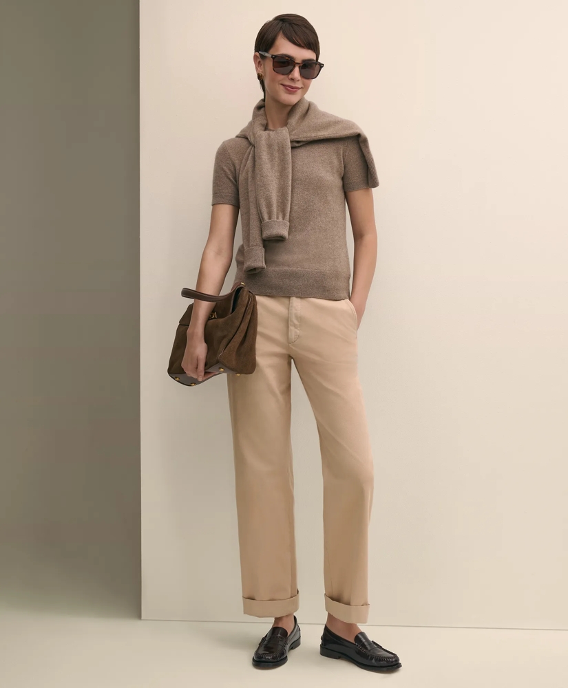 Cashmere Short-Sleeve Shell, image 2