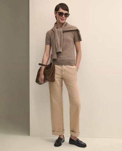 Cashmere Short-Sleeve Shell, image 2
