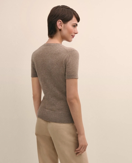 Cashmere Short-Sleeve Shell, image 4