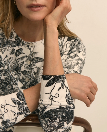 Cotton Floral Cardigan, image 3