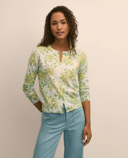 Cotton Floral Cardigan, image 1
