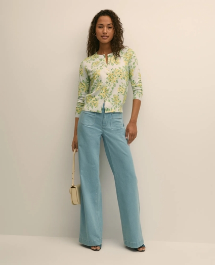 Cotton Floral Cardigan, image 2