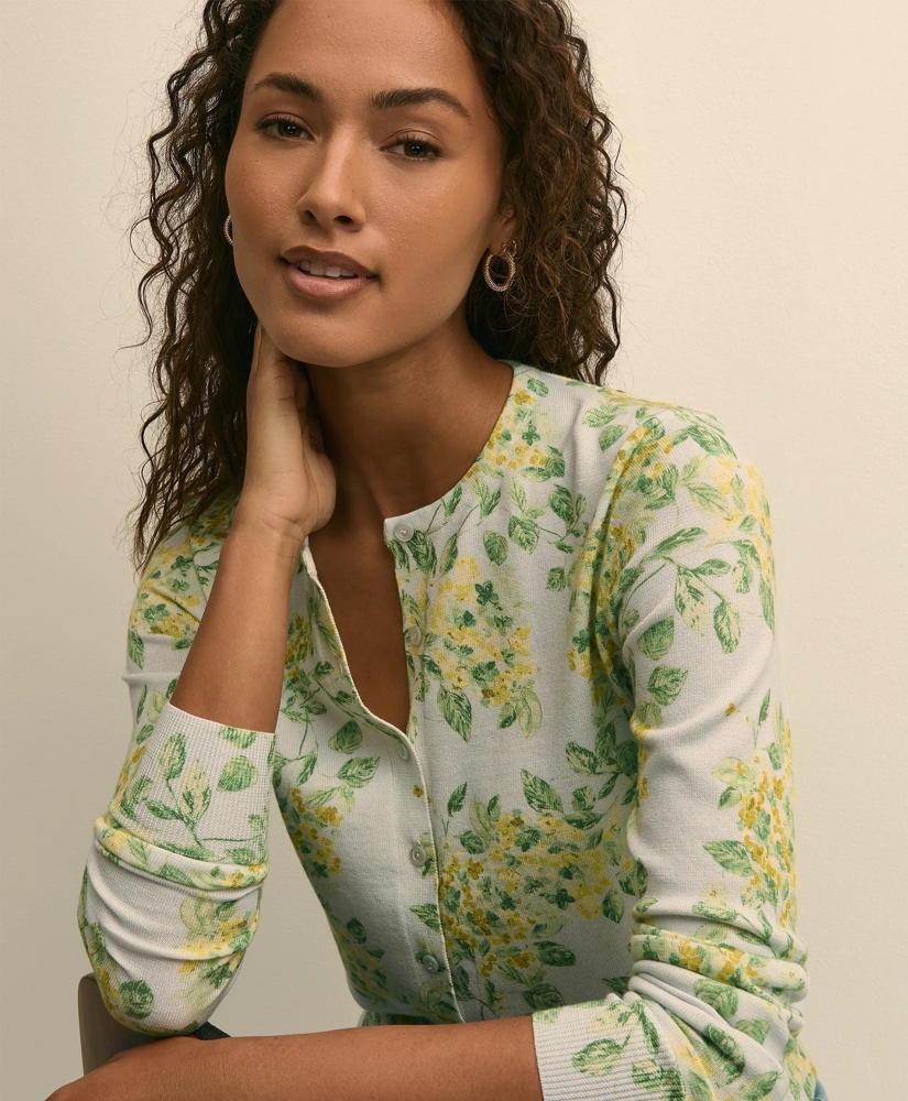 Cotton Floral Cardigan, image 3