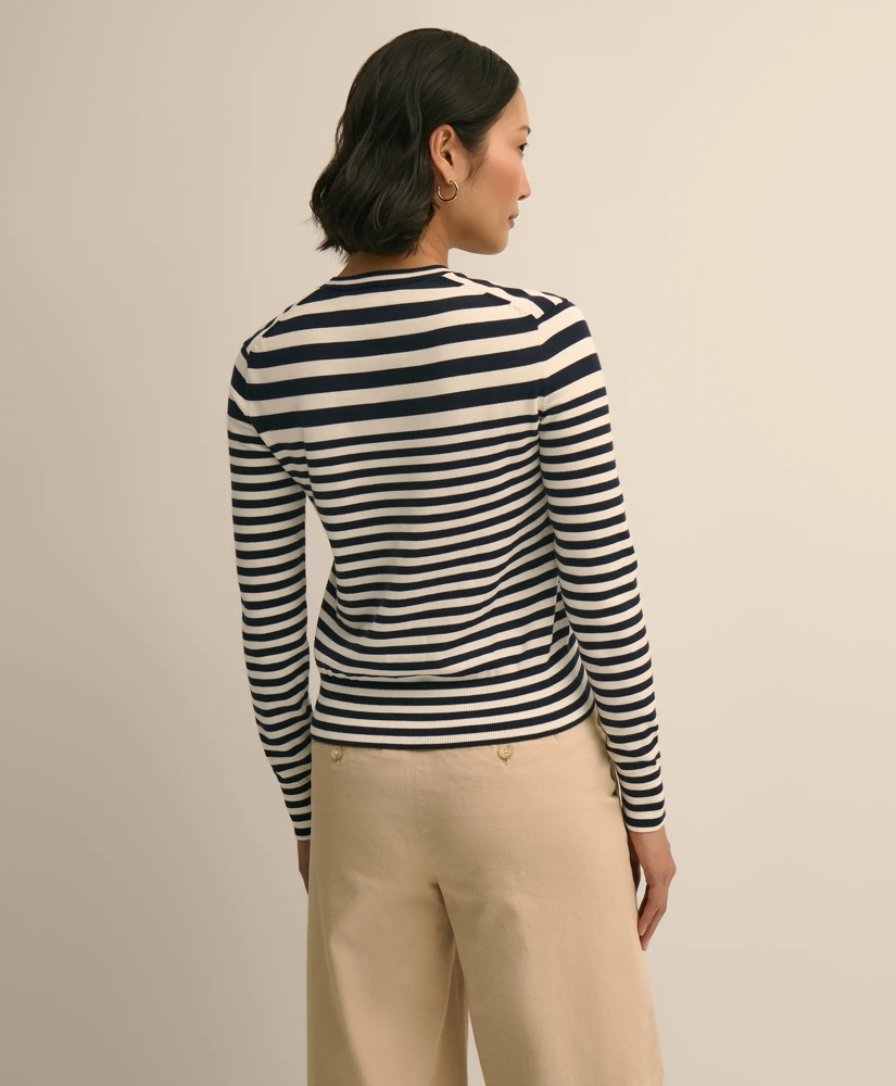 Supima&reg; Cotton Variegated Stripe Cardigan, image 4