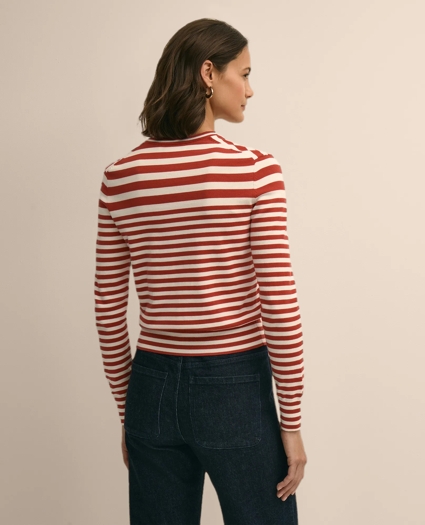 Supima&reg; Cotton Variegated Stripe Cardigan, image 4
