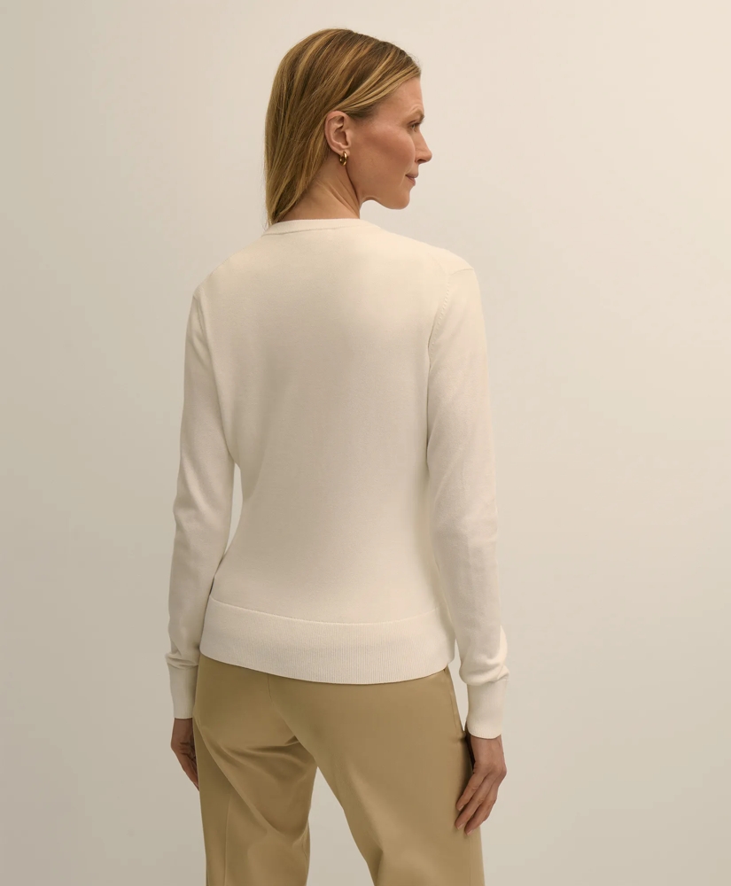 Supima&reg; Cotton Floral Embroidered Cardigan, image 4