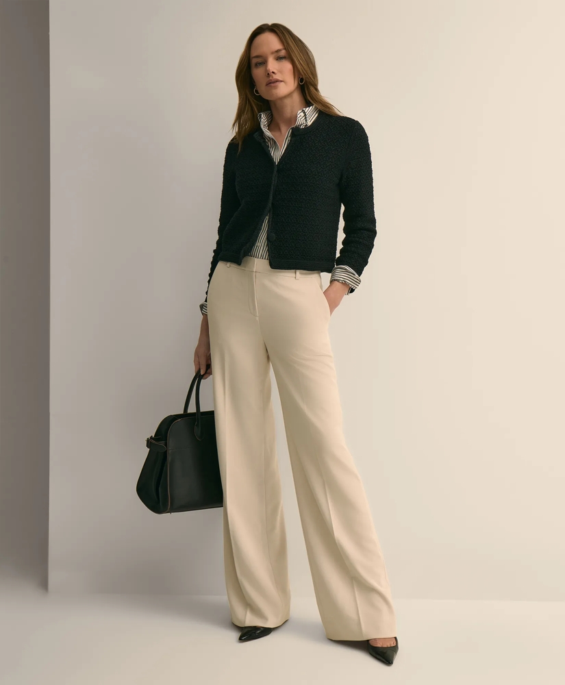 Mercerized Cotton Crochet Sweater Jacket, image 2