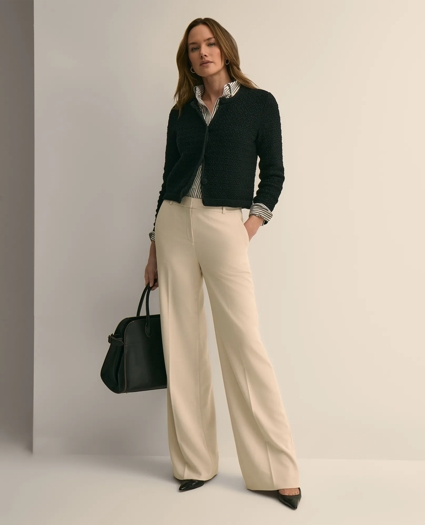 Mercerized Cotton Crochet Sweater Jacket, image 2