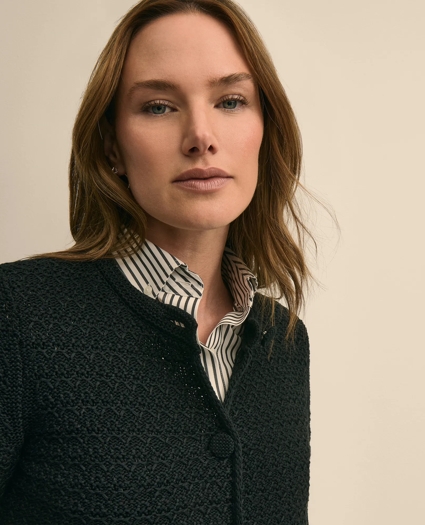 Mercerized Cotton Crochet Sweater Jacket, image 3