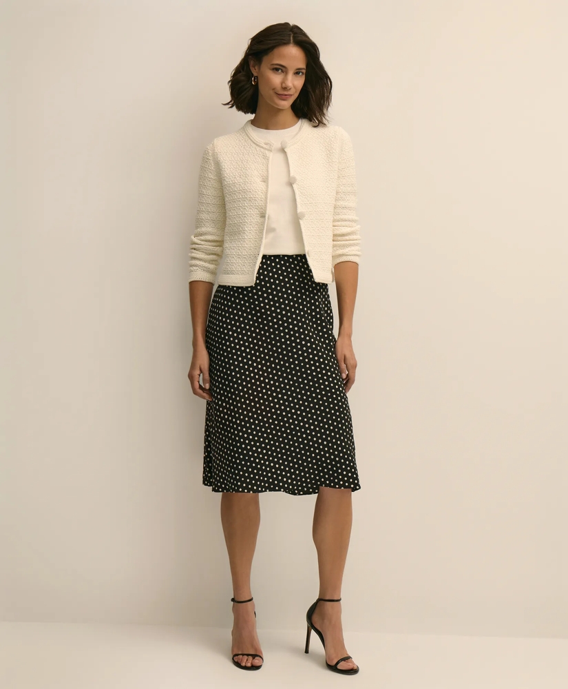 Mercerized Cotton Crochet Sweater Jacket, image 2