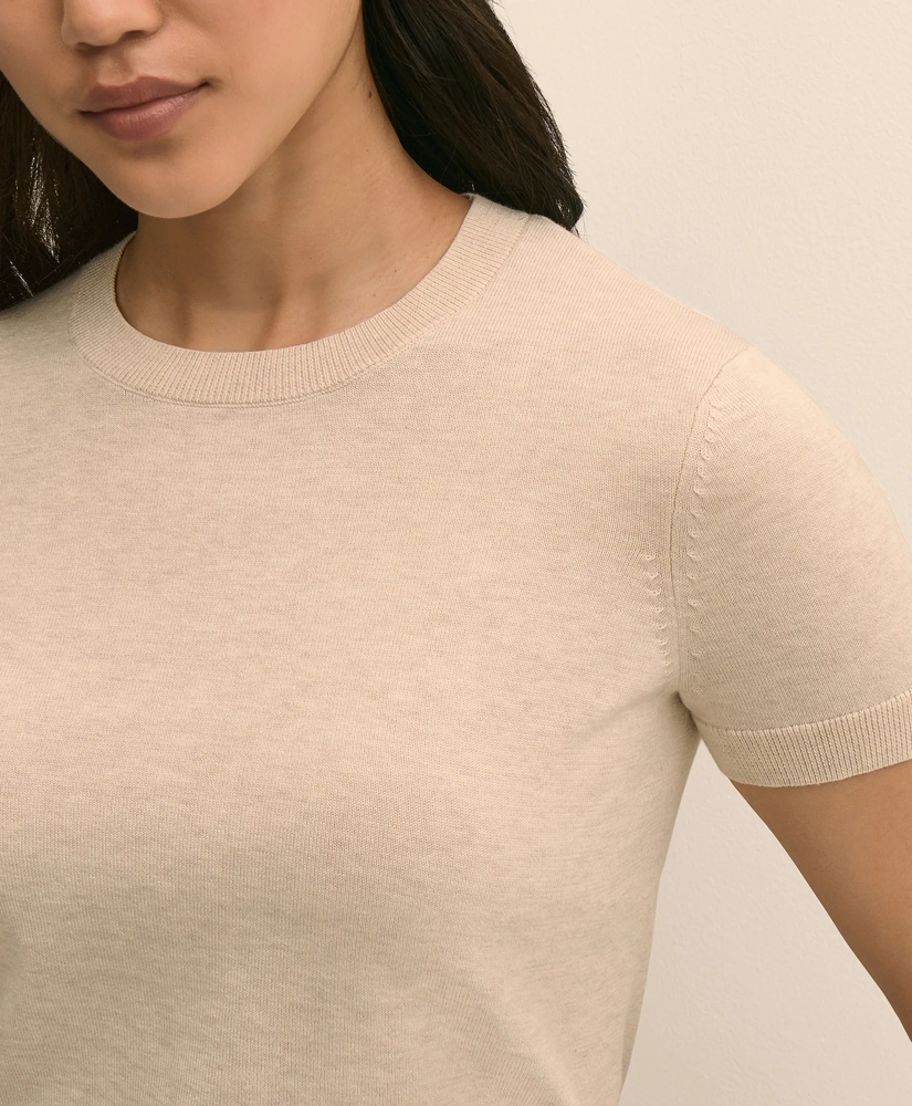 Supima&reg; Cotton Short-Sleeve Shell Sweater, image 3