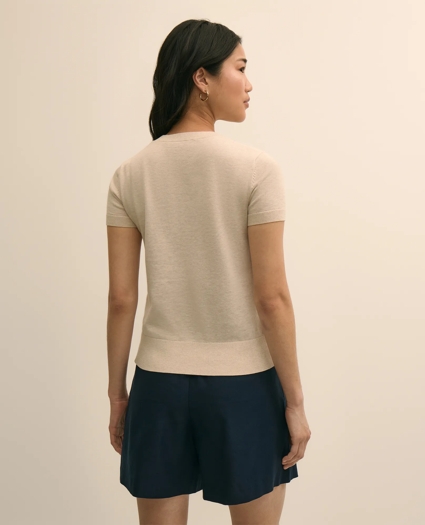 Supima&reg; Cotton Short-Sleeve Shell Sweater, image 4