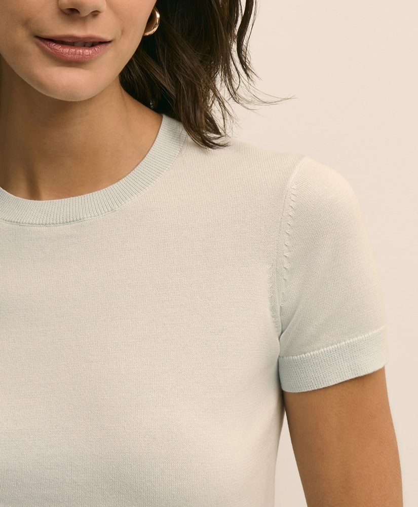 Supima&reg; Cotton Short-Sleeve Shell Sweater, image 3