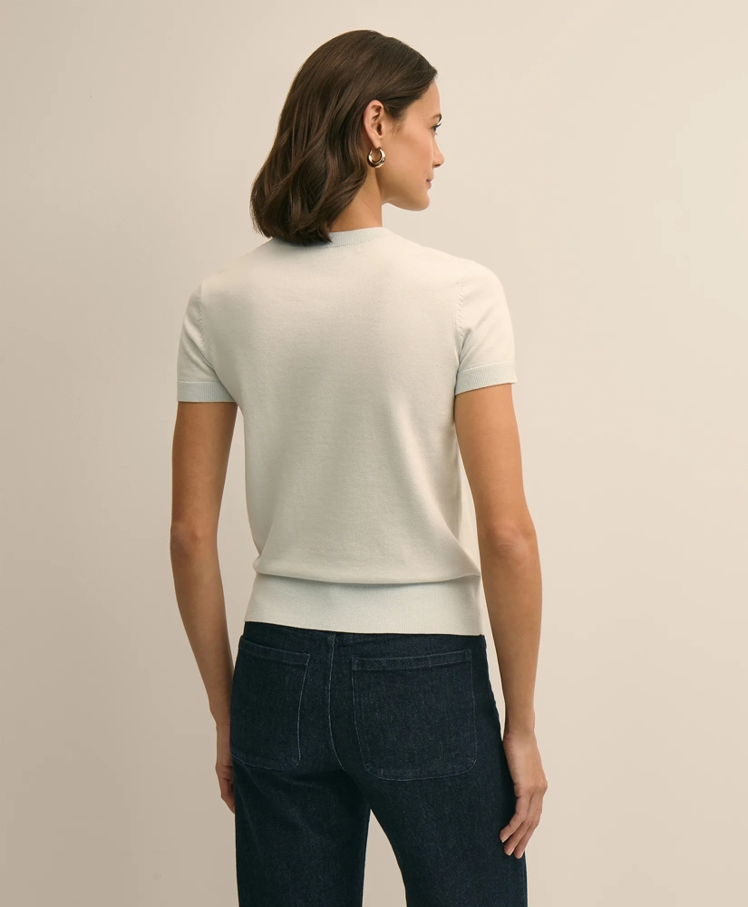 Supima&reg; Cotton Short-Sleeve Shell Sweater, image 4