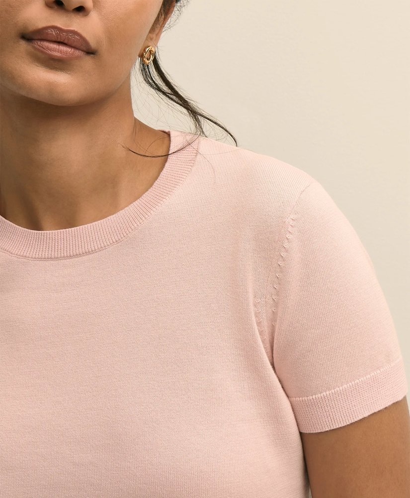 Supima&reg; Cotton Short-Sleeve Shell Sweater, image 3