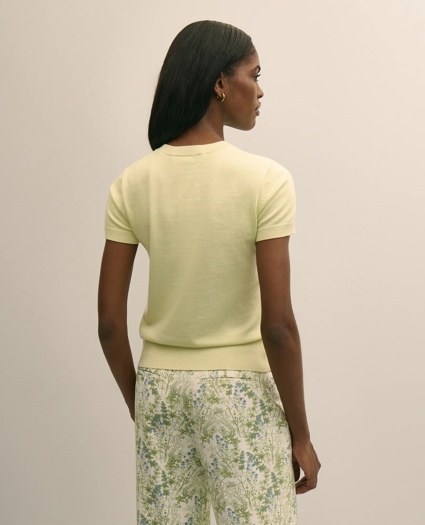 Supima&reg; Cotton Short-Sleeve Shell Sweater, image 4