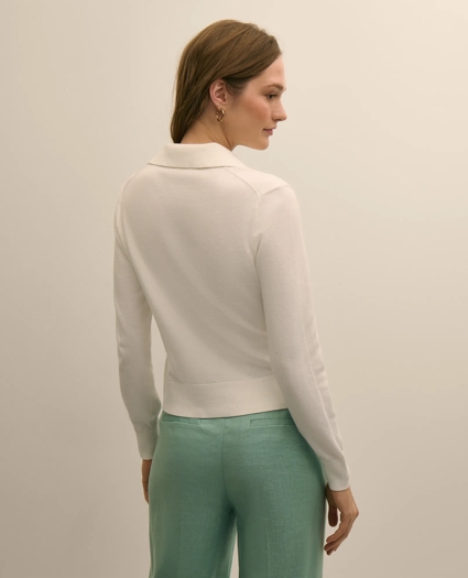 Supima&reg; Cotton Embroidered Cardigan, image 4