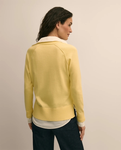 Supima&reg; Cotton Layered Sweater-Shirt, image 4