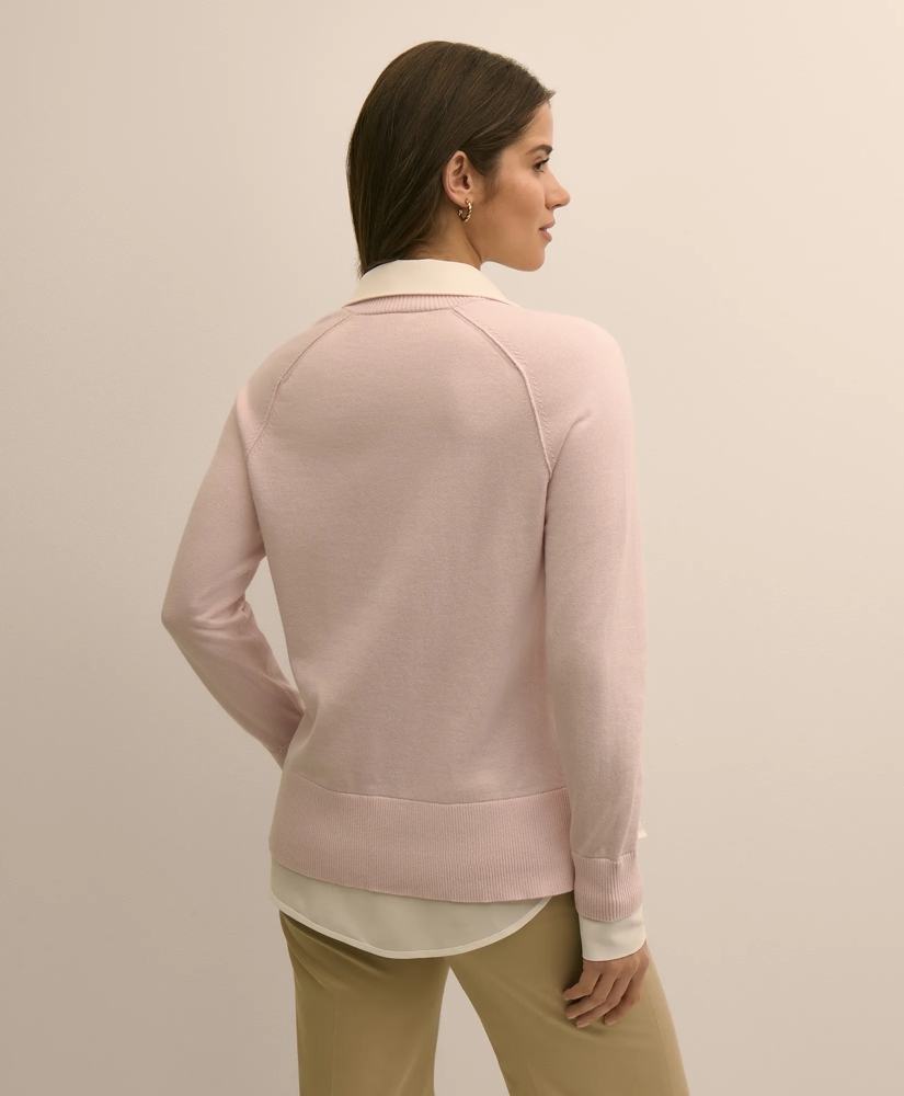 Supima&reg; Cotton Layered Sweater-Shirt, image 3