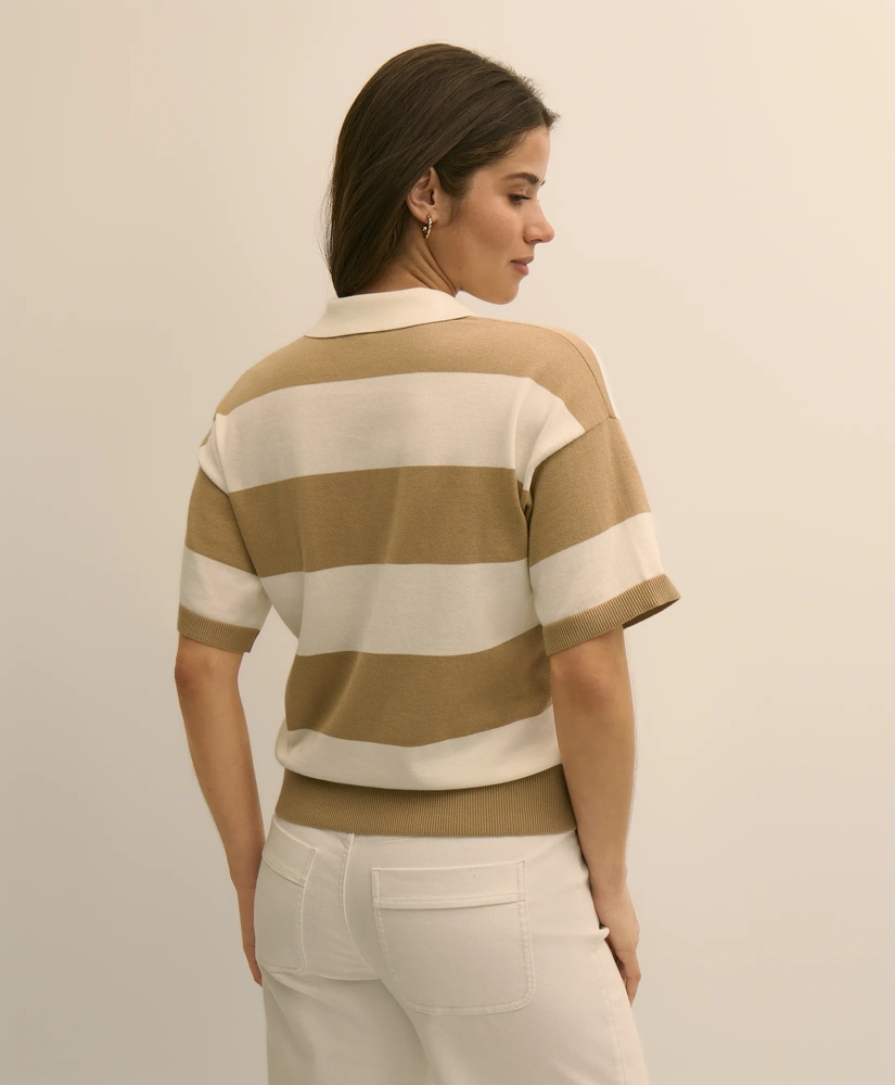 Supima&reg; Cotton Short-Sleeve Rugby Polo Sweater, image 4