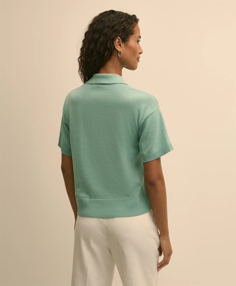 Supima&reg; Cotton Johnny Collar Pullover Sweater, image 4