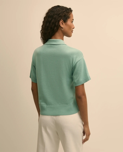 Supima&reg; Cotton Johnny Collar Pullover Sweater, image 4