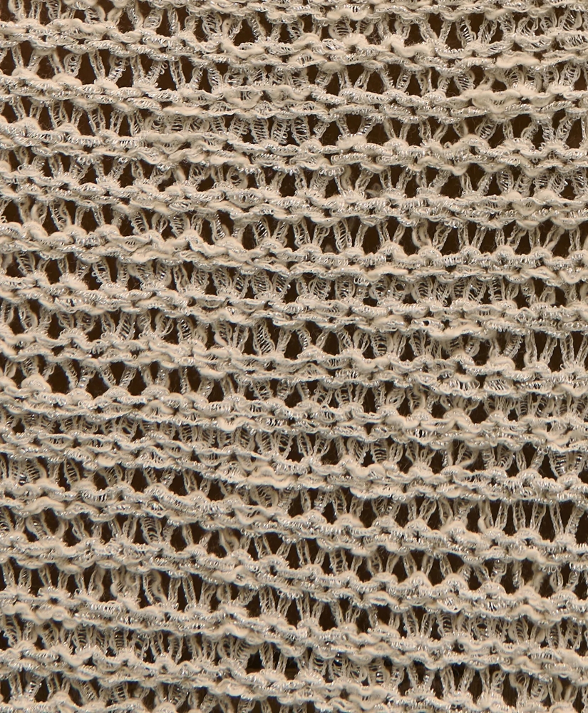 Relaxed Cotton Blend Short-Sleeve Shimmer Sweater, image 5