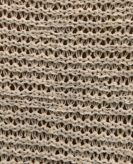 Relaxed Cotton Blend Short-Sleeve Shimmer Sweater, image 5